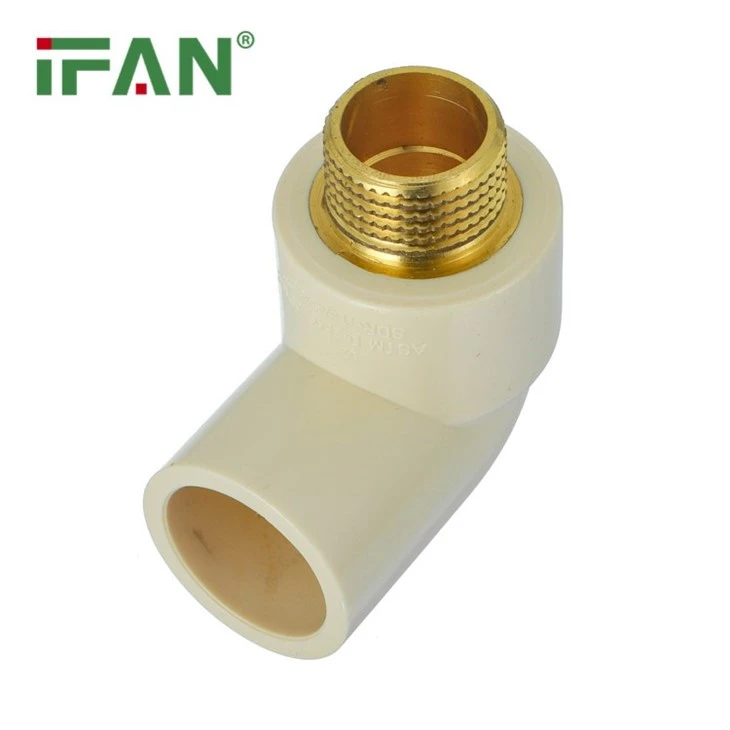 cpvc brass male elbow beige
